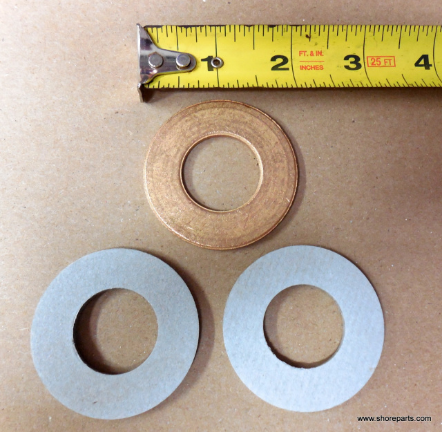 HOBART 4332  AUGER KIT 1 BRASS WASHER & 2 FIBER WASHERS 2" OD X 1' ID  